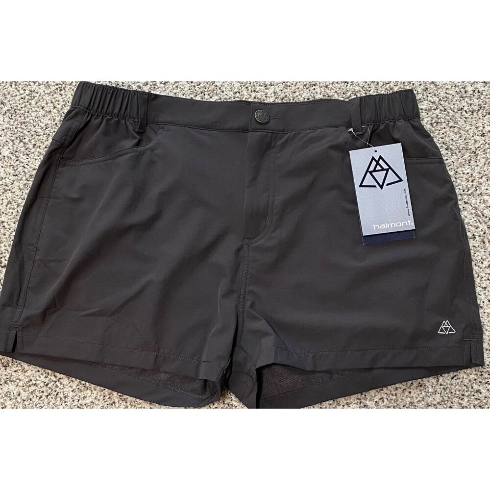 NEW HAIMONT Gray Nylon Blend Shorts Stretch Waist Size XL Men